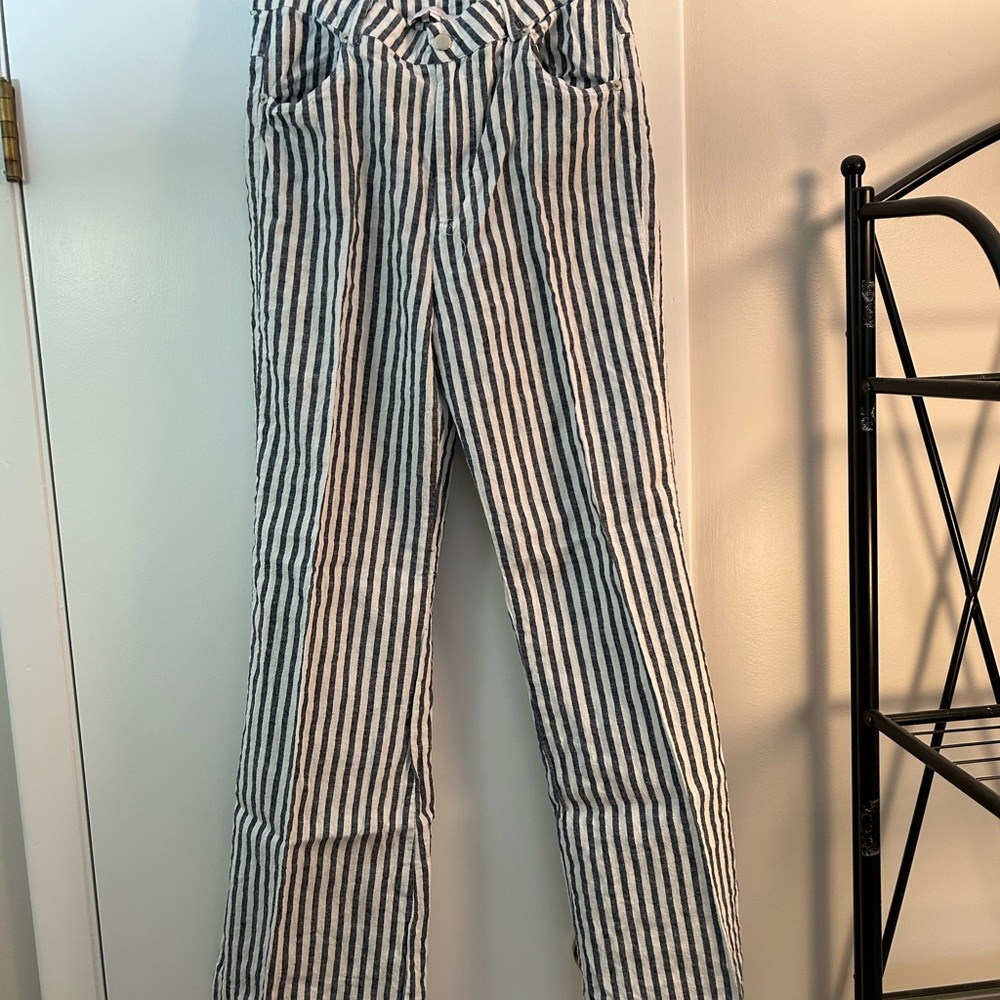 Olivaceous Striped Pants